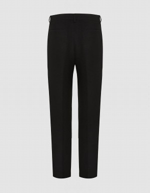 Black Men's Urban Revivo Carrot Fit Pants | TYB7143UU