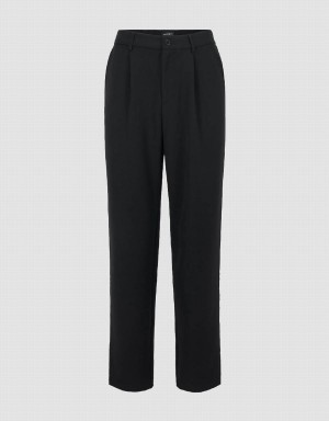 Black Men's Urban Revivo Carrot Fit Pants | AAT3166BP