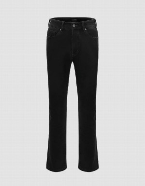 Black Men's Urban Revivo Straight Jeans | UYX21100VL