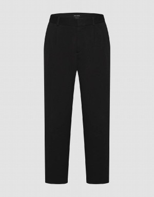 Black Men's Urban Revivo Straight Pants | XTP6364QO