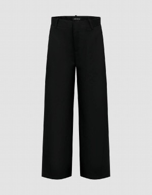 Black Women's Urban Revivo Loose Wide-Leg Pants | JRG5095UA