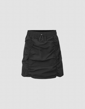 Black Women's Urban Revivo Mini Straight Skirts | SEZ5536HQ