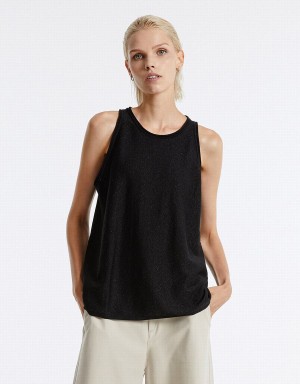 Black Women's Urban Revivo Oversized Tank Top | FOW7763GP