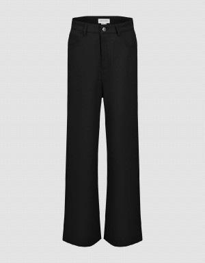 Black Women's Urban Revivo Regular Flare Pants | XJL4459XP