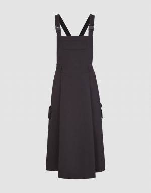 Black Women's Urban Revivo Sleeveless A-Line Dress | OMA4460CV