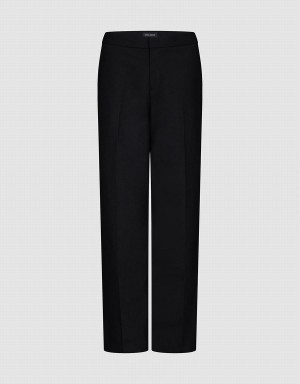 Black Women's Urban Revivo Straight Pants | BBA4082IY