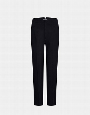 Black Women's Urban Revivo Straight Tailored Pants | EVR9039UL