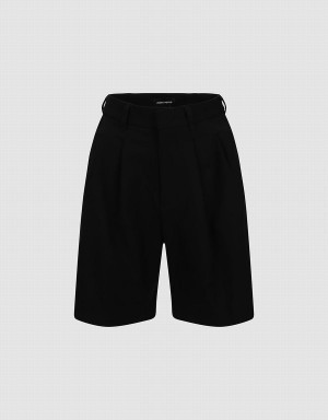 Black Women's Urban Revivo Tailored Regular Shorts | KZG3940DT