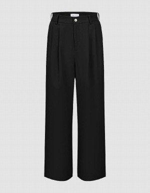 Black Women's Urban Revivo Wide-Leg Pants | JOX9770TC