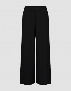 Black Women's Urban Revivo Wide-Leg Pants | RNU2617FJ