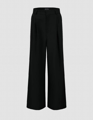 Black Women's Urban Revivo Wide-Leg Pants | ZAP9714PF