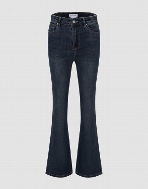 Blue Women's Urban Revivo Flare Jeans | OWI5441CO