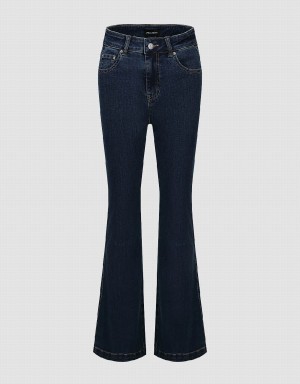 Blue Women's Urban Revivo Flare Jeans | YHP1370FK