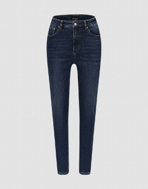 Blue Women's Urban Revivo Skinny Jeans | NFR181UD