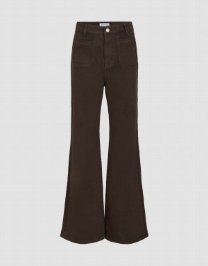 Brown Women's Urban Revivo Flare Jeans | QZF2913WK