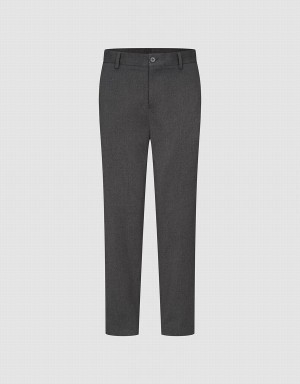 Dark Grey Men's Urban Revivo Tailored Straight Pants | RNT2982AW