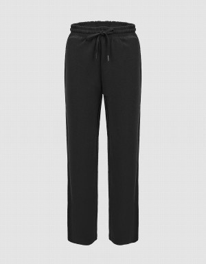 Dark Grey Women's Urban Revivo Drawstring Waist Knitted Straight Pants | XHT2886UT