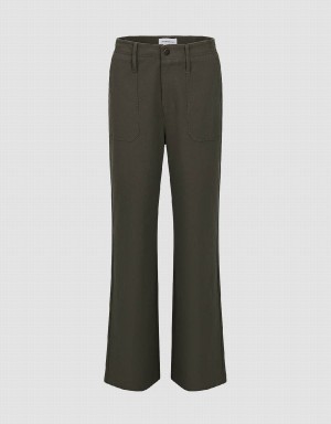 Dark Grey Women's Urban Revivo Straight Pants | DGE6238ND