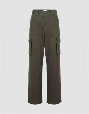 Green Men's Urban Revivo Wide-Leg Pants | UWC1231TB