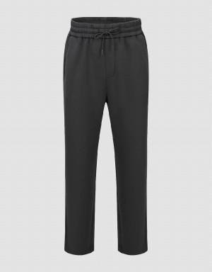 Grey Men's Urban Revivo Drawstring Waist Carrot Fit Pants | ZXU2884JG