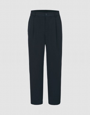 Grey Men's Urban Revivo Loose Straight Pants | TAM8180HQ