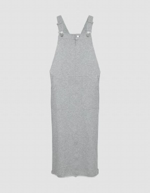 Grey Women's Urban Revivo Sleeveless Knitted Straight Dress | JDU6135TD