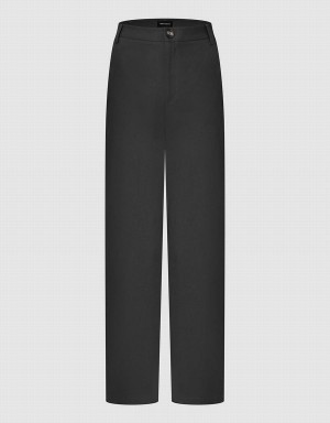 Grey Women's Urban Revivo Straight Pants | ZYP3190QV