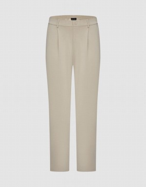 Khaki Grey Men's Urban Revivo Knitted Straight Pants | TGD3691JI