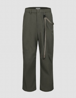 Khaki Men's Urban Revivo Loose Jogger Pants | DRU6929WP