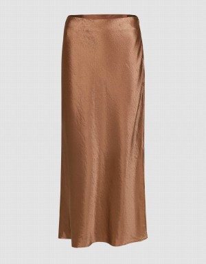 Orange Women's Urban Revivo Midi Straight Skirts | AWZ9065CP