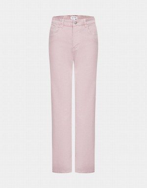 Pink Women's Urban Revivo Straight Leg Jeans | CVX2971JH