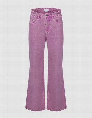 Purple Women's Urban Revivo Flare Jeans | ASE8895MZ