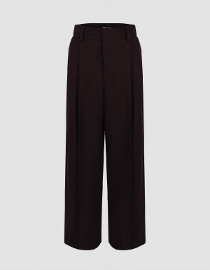 Purple Women's Urban Revivo Wide-Leg Pants | WSG9312RJ