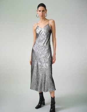 Silver Women's Urban Revivo Cami A-Line Dress | WQF9013PC