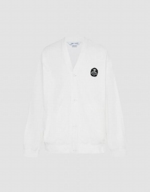 White Men's Urban Revivo Kimono Lapel Loose Jackets | TIU9845PO