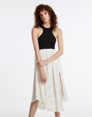 White Women's Urban Revivo Polka Dot Halter Dress | OLJ5538KT