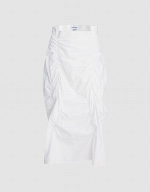 White Women's Urban Revivo Ruched Skirts | KTD323UG