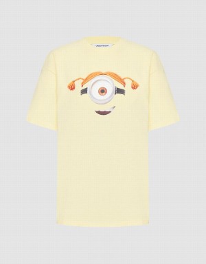 Yellow Women's Urban Revivo Minions T Shirts | MUX9980NS