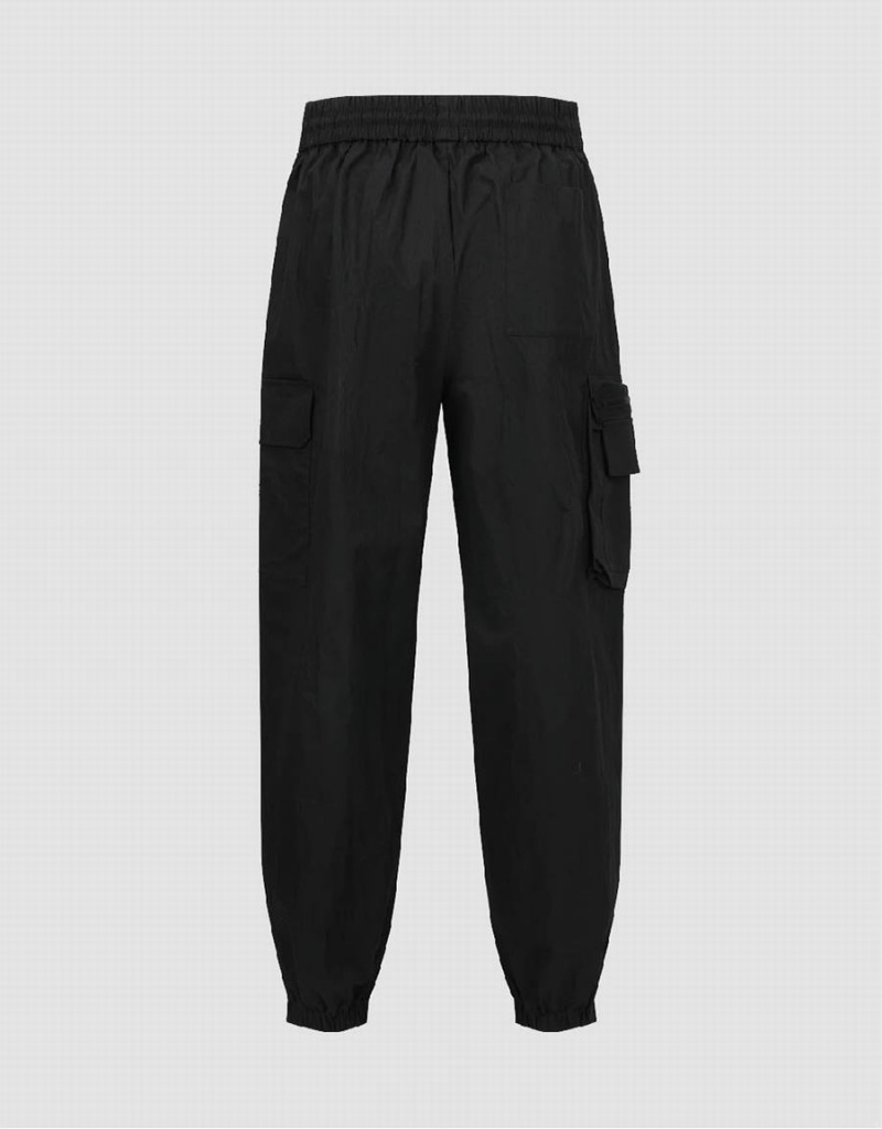 Black Men's Urban Revivo Elastic Waist Jogger Pants | XSB7080NY