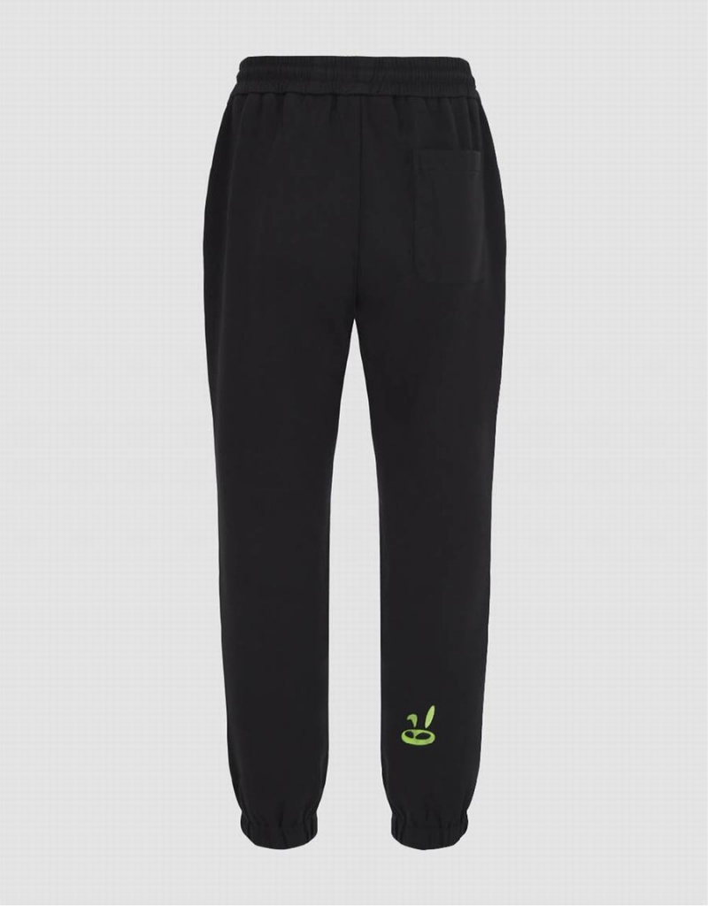 Black Men's Urban Revivo Elastic Waist Jogger Pants | BCB6516UN