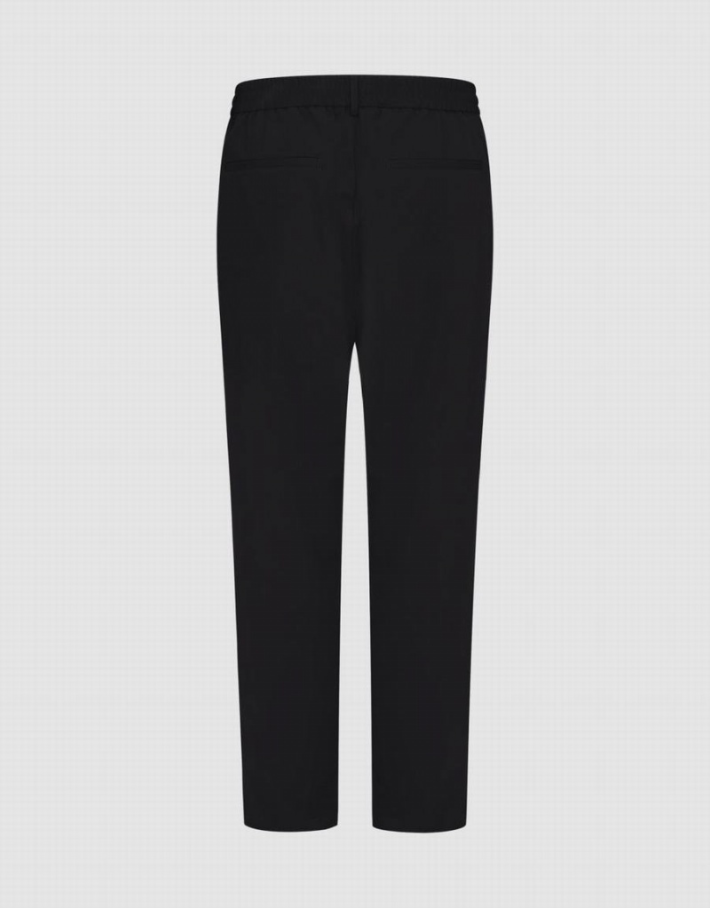 Black Men's Urban Revivo Loose Straight Pants | RBU8066RG