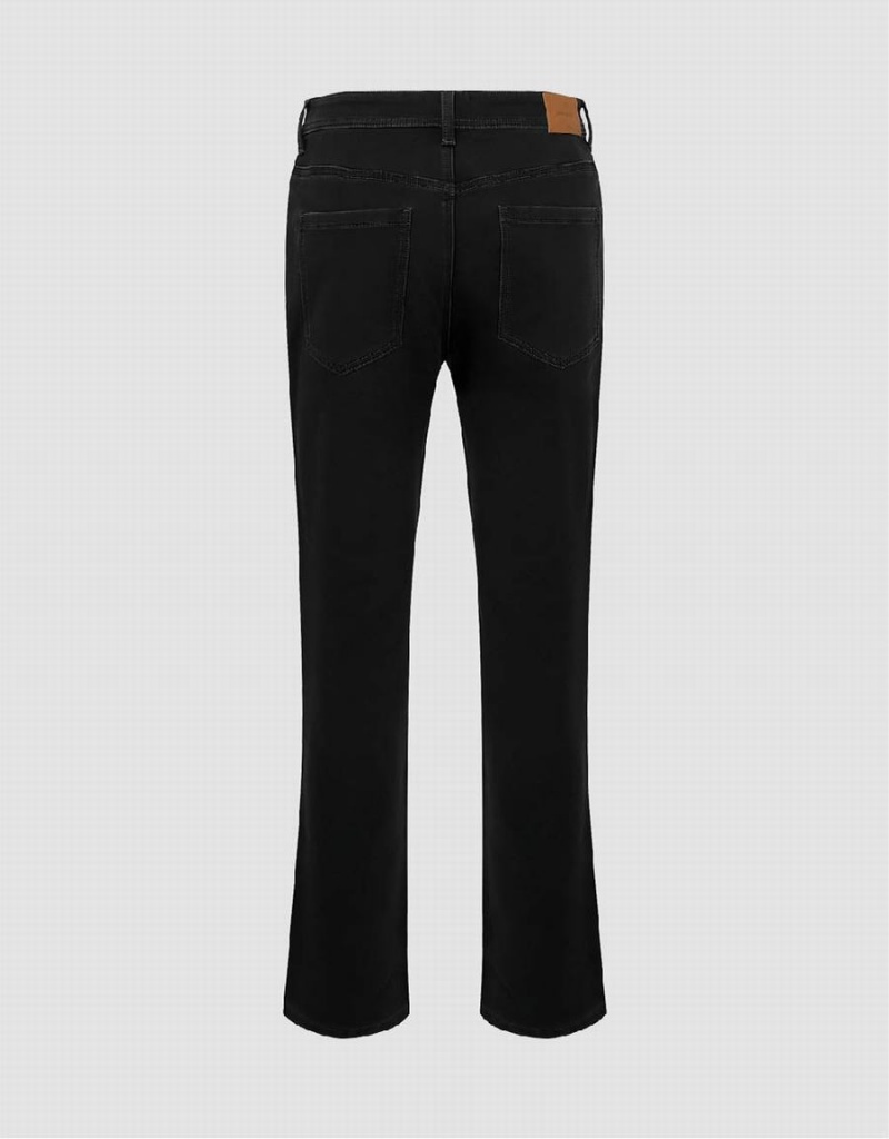 Black Men's Urban Revivo Straight Jeans | UYX21100VL