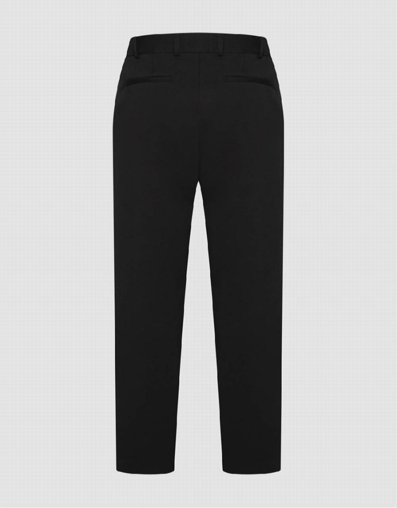 Black Men's Urban Revivo Straight Pants | XTP6364QO