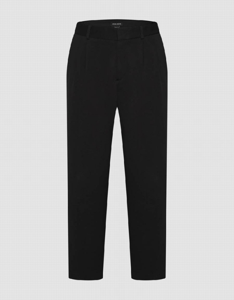 Black Men\'s Urban Revivo Straight Pants | XTP6364QO