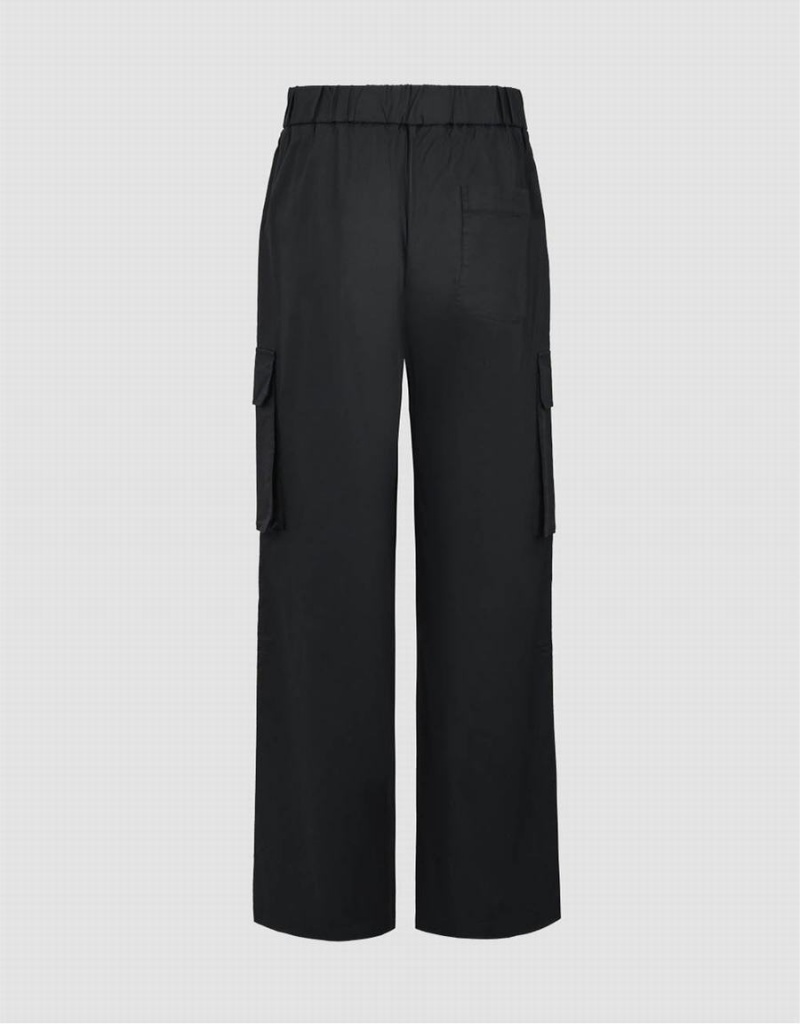 Black Men's Urban Revivo Straight With Belt Pants | ILX9156AT