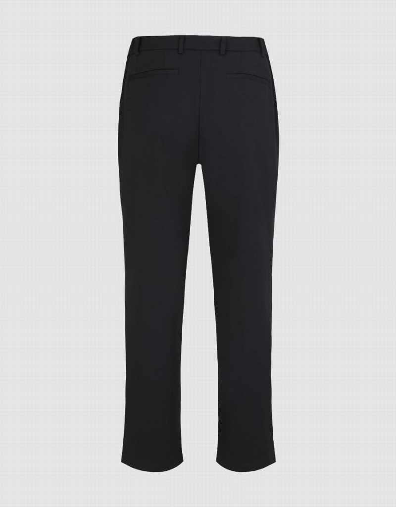 Black Men's Urban Revivo Tailored Carrot Fit Pants | NKG520JE