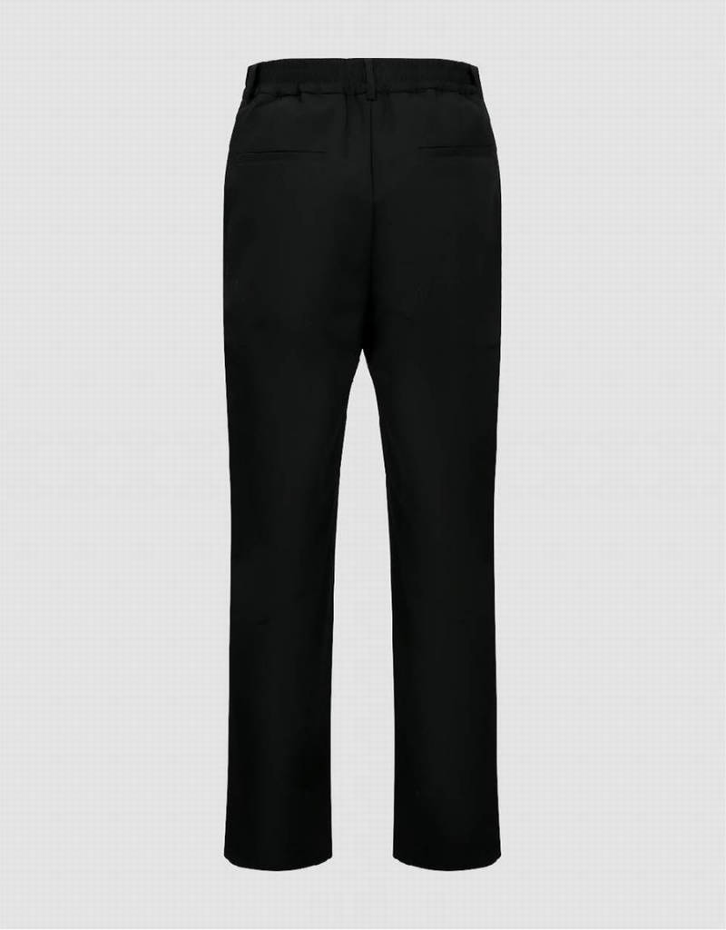 Black Men's Urban Revivo Thin Carrot Fit Pants | NEK5282MN