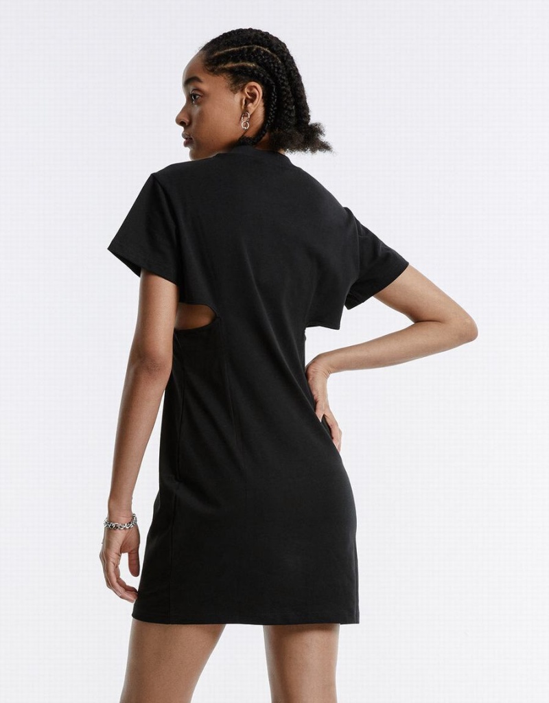 Black Women's Urban Revivo Cut Out Letter Mini Dress | CMU454OO