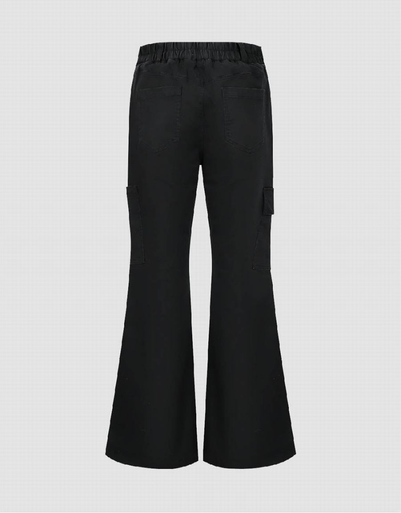 Black Women's Urban Revivo Flare Pants | WVO7925CD