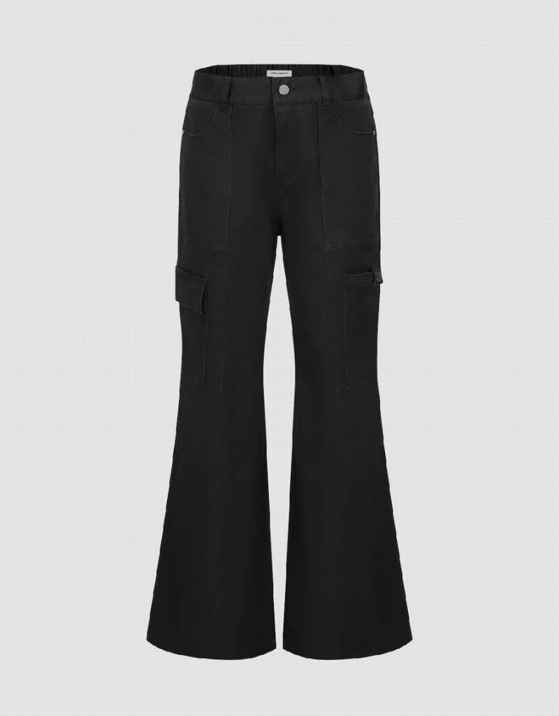 Black Women\'s Urban Revivo Flare Pants | WVO7925CD